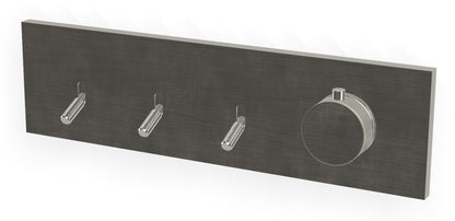 Rubinetterie Treemme 3M Watt RWIT 2B94 IS 01 + RWIT 2B94 ZZ 30 Miscelatore Doccia Termostatico Monocomando Incasso Parete 1 Manopola 3 Uscite 4 Fori Stile Moderno Con Piastra Materiale Acciaio Finitura Inox Spazzolato Opaco Parte Interna Esterna Incluse