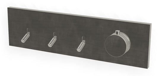 Rubinetterie Treemme 3M Watt RWIT 2B94 IS 01 + RWIT 2B94 ZZ 30 Miscelatore Doccia Termostatico Monocomando Incasso Parete 1 Manopola 3 Uscite 4 Fori Stile Moderno Con Piastra Materiale Acciaio Finitura Inox Spazzolato Opaco Parte Interna Esterna Incluse