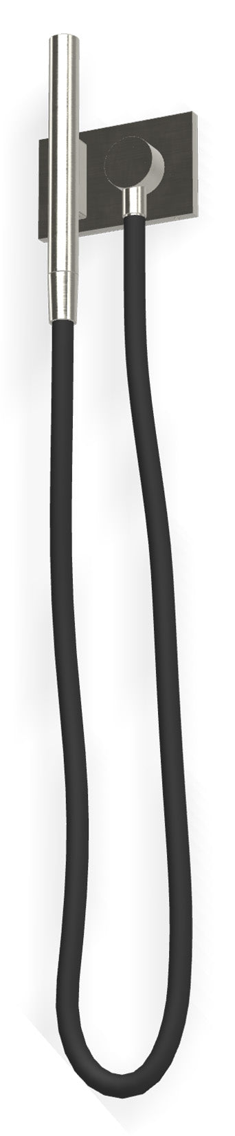 Rubinetterie Treemme 3M Watt RWIT 2BF6 IS 25 + RWIT 2BF6 ZZ 40 Kit Gancio Presa Acqua Tonda Supporto Muro Quadro Materiale Acciaio Finitura Inox Spazzolato Opaco Doccetta Metallo Con Attacco Calamita Flessibile PVC Parte Interna Esterna Incluse