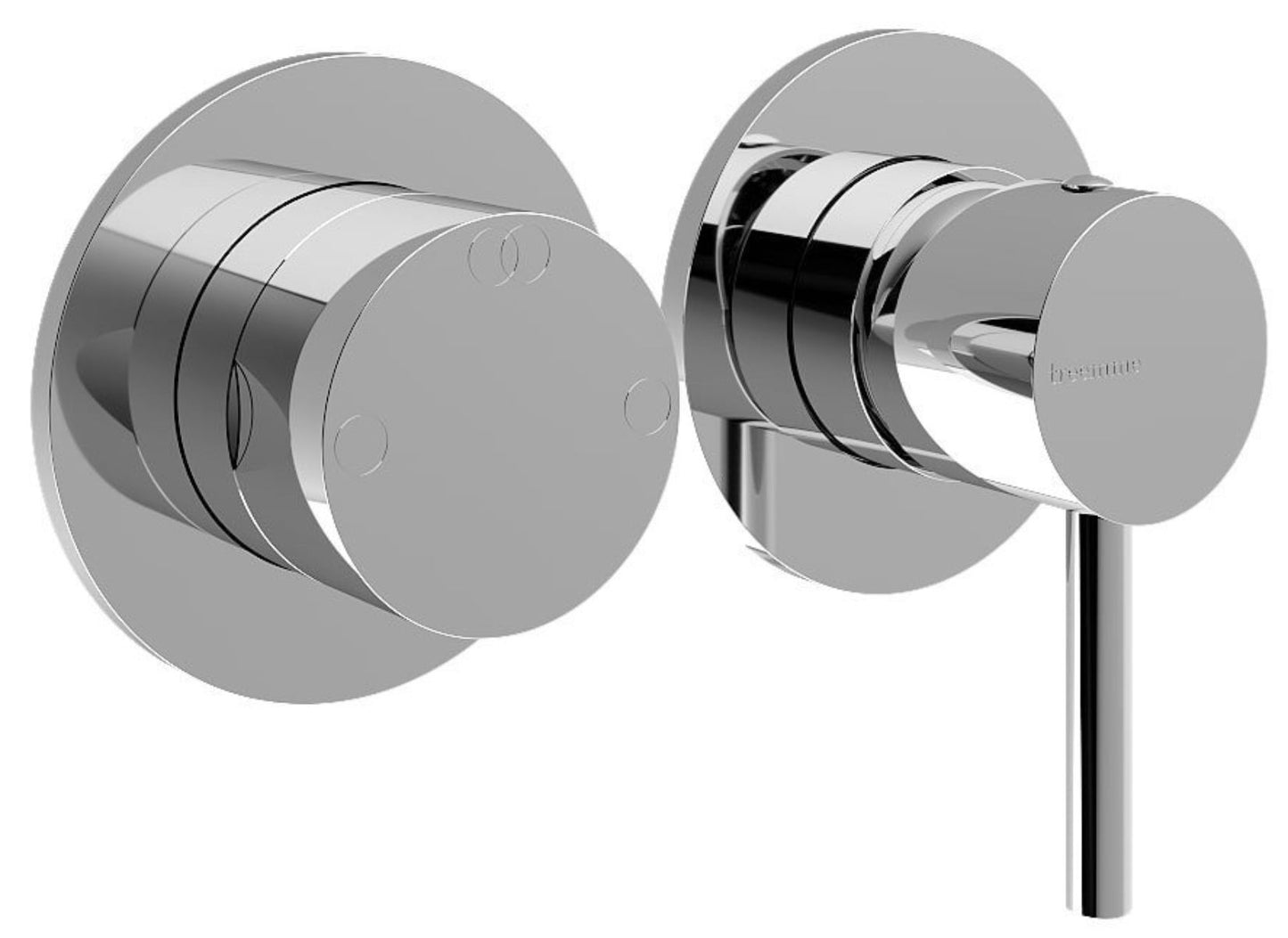 Rubinetterie Treemme 3M X-Change_mono RWIT 58F2 CC 01 + RWIT 22A2 ZZ 01 Miscelatore Monocomando Doccia Incasso Muro Deviatore 2 Uscite Meccanico Due Fori 1 Leva Posizione Orizzontale Staffa Per Cartongesso Ottone Cromata Parte Interna Esterna Incluse