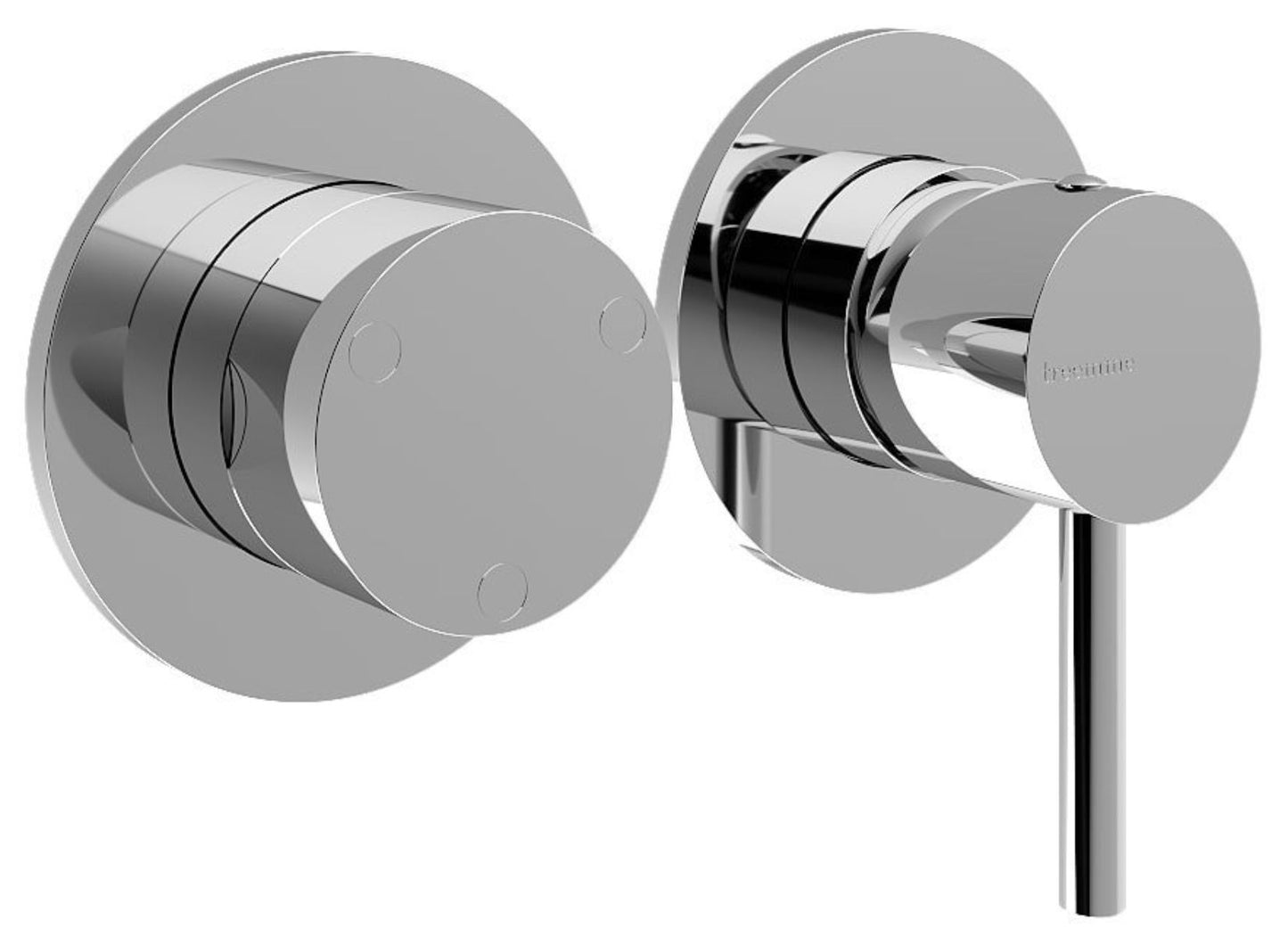 Rubinetterie Treemme 3M X-Change_mono RWIT 58F3 CC 01 + RWIT 22A2 ZZ 01 Miscelatore Monocomando Doccia Incasso Muro Deviatore 3 Uscite Meccanico Due Fori 1 Leva Posizione Orizzontale Staffa Per Cartongesso Ottone Cromata Parte Interna Esterna Incluse