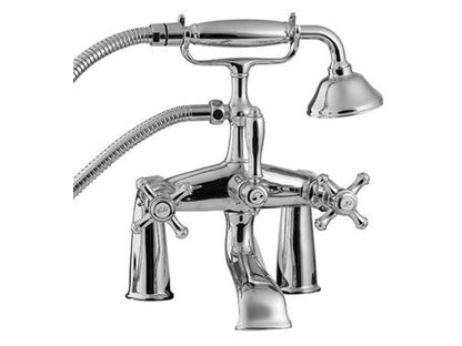 Rubinetterie Treemme 3M OLD ITALY IT 4407 CC OI ZZ Gruppo Esterno Piano Vasca Con Doccetta In Metallo Materiale Ottone Finitura Cromata