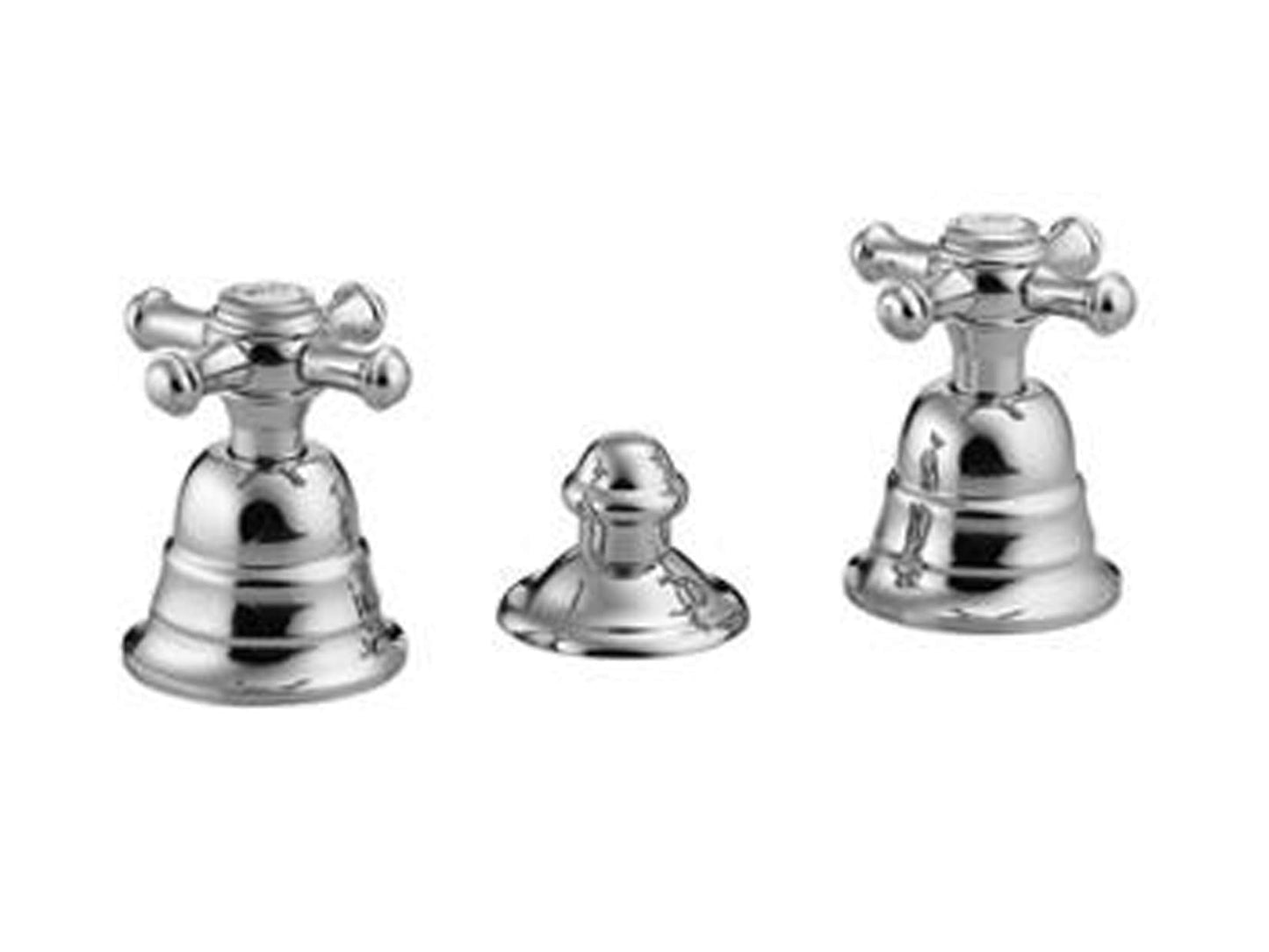 Rubinetterie Treemme 3M OLD ITALY IT 4420 CC OI ZZ Batteria Bidet Senza Canna Con Piletta Di Scarico Automatico Materiale Ottone Finitura Cromata