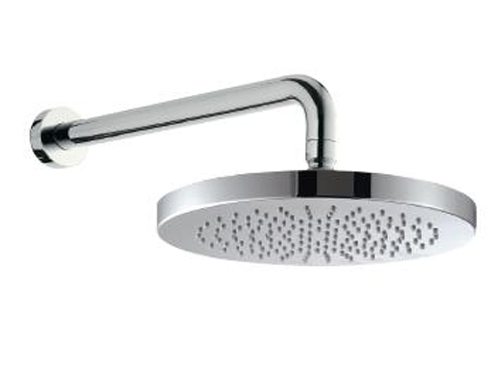 Rubinetterie Treemme 3M Contract ZIP RWIT 4907 CC 05 Soffione Doccia Pioggia A Parete Tondo In ABS Diametro 250 mm Anticalcare Con Braccio Doccia 315 mm Stile Moderno Materiale Ottone Finitura Cromata