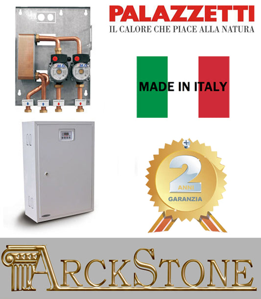 Palazzetti Kit L1 Separazione impianti Alta Efficienza Scambiatore Piastre (40kW) Valvola Non Ritorno 2 Circolatori 1 Centralina Elettronica Abbina Termocamino a Impianto Esistente