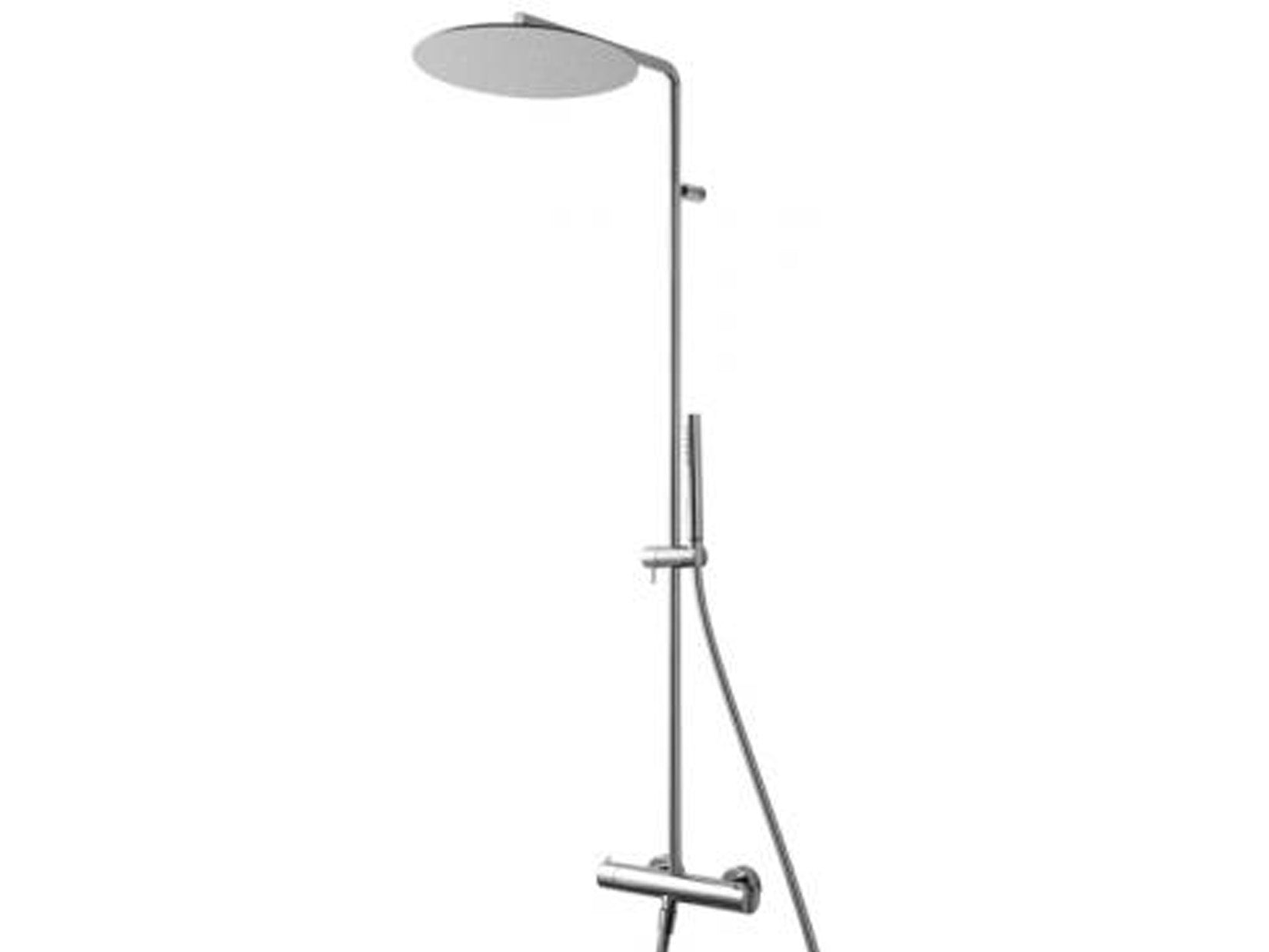 Rubinetterie Treemme Nanotech Gruppo Colonna Doccia Attrezzata Multifunzione Miscelatore Meccanico Con Doccetta E Soffione Anticalcare In Metallo Materiale Ottone Finitura Cromata