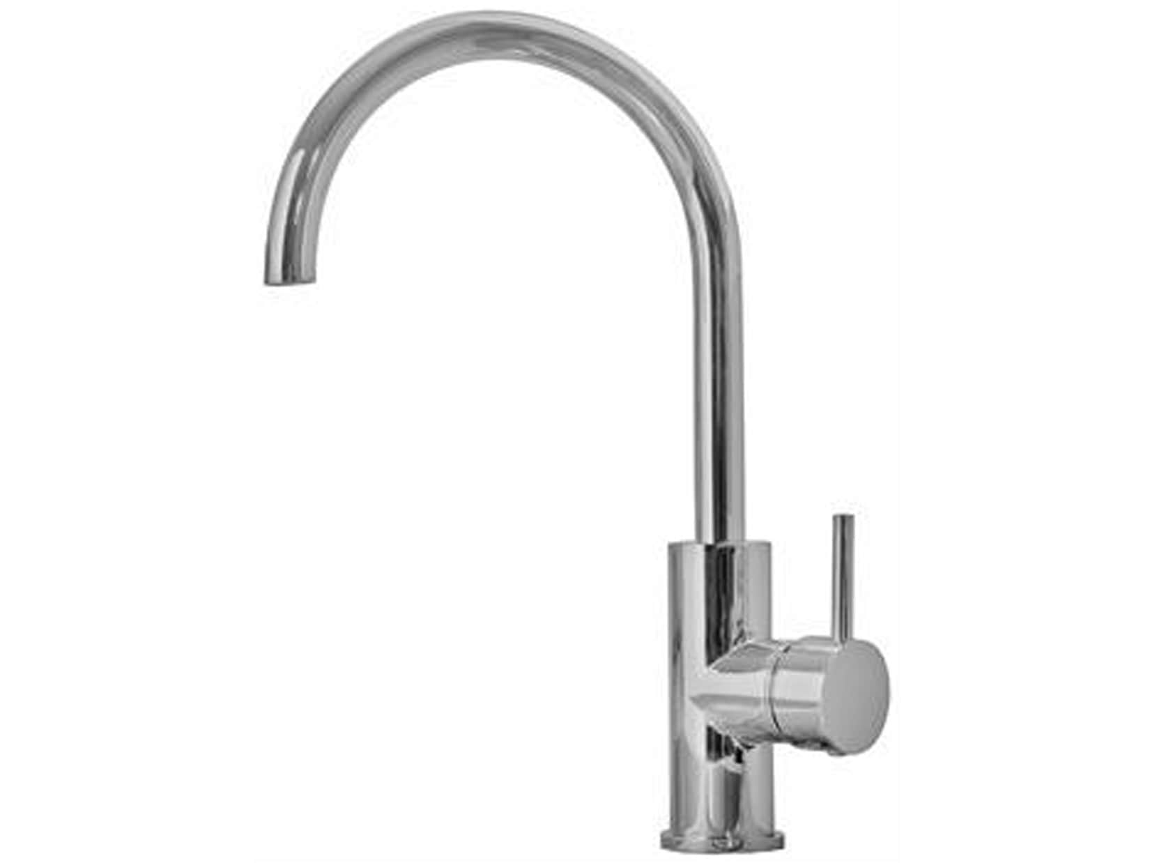 Rubinetterie Treemme KITCHEN - DESIGN Miscelatore Lavello Cucina Monoforo Stile Moderno Con Bocca Girevole Materiale Ottone Finitura Cromata