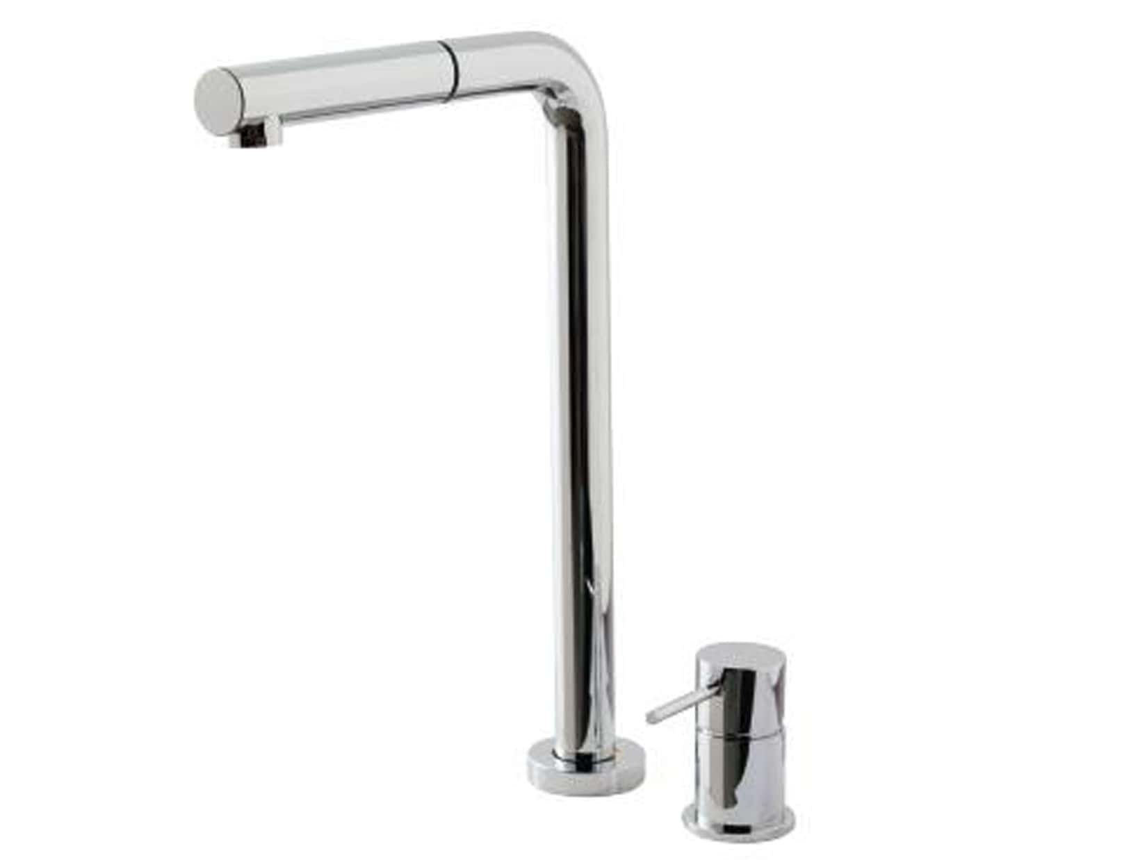 Rubinetterie Treemme KITCHEN - DESIGN Miscelatore Lavello Cucina 2 Fori Stile Moderno Con Bocca Girevole Materiale Ottone Finitura Cromata