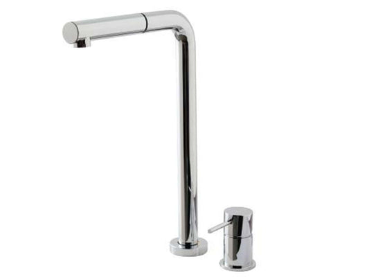 Rubinetterie Treemme KITCHEN - DESIGN Miscelatore Lavello Cucina 2 Fori Stile Moderno Con Bocca Girevole Materiale Ottone Finitura Cromata