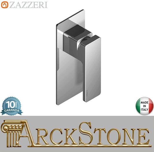 Zazzeri Rubinetterie Qquadro Miscelatore Doccia Meccanico Incasso A Muro Con Box 1 Via Monoforo Monocomando Stile Moderno Materiale Ottone Finitura Cromato