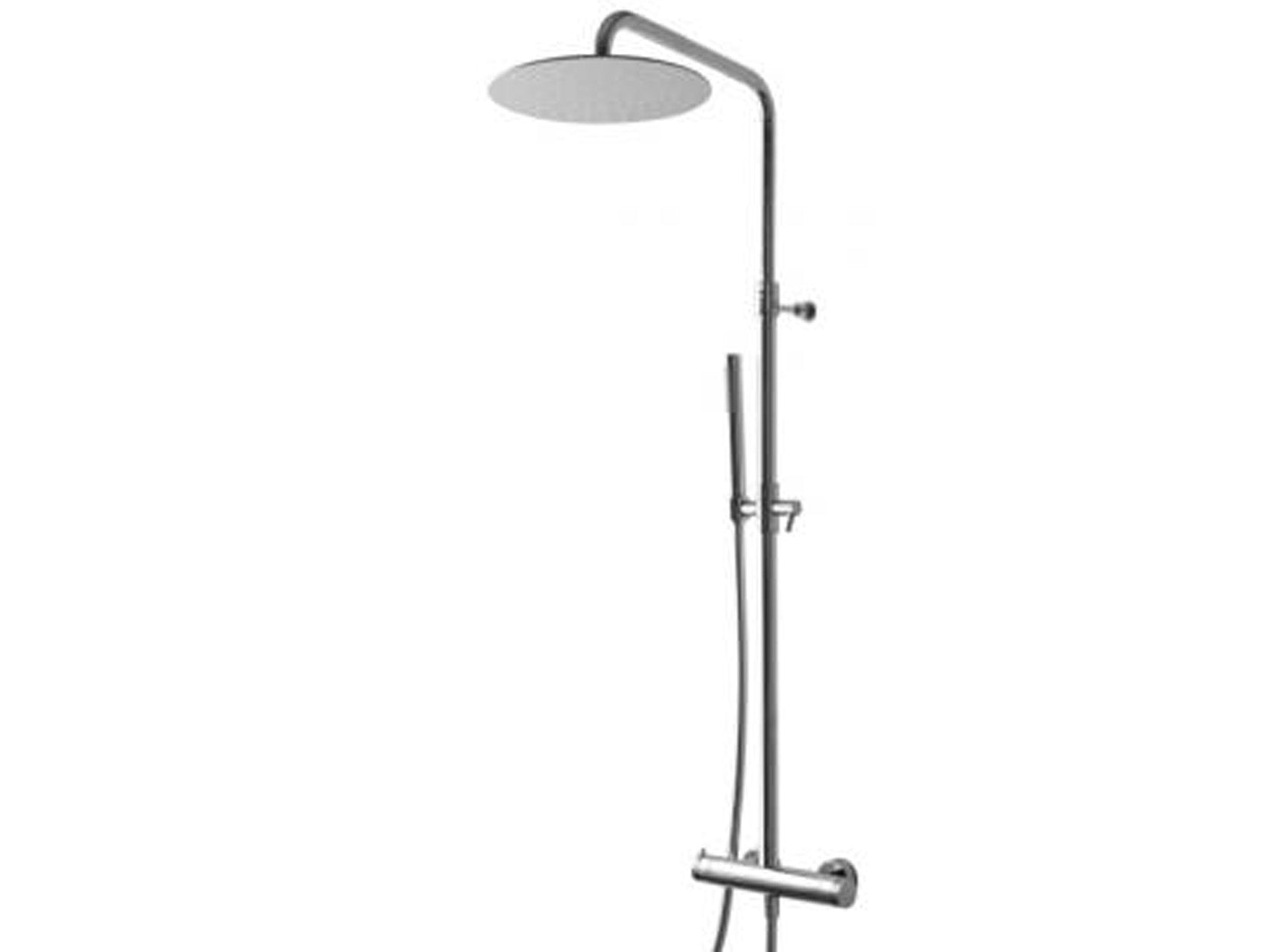 Rubinetterie Treemme X-CHANGE XR Gruppo Colonna Doccia Attrezzata Multifunzione Miscelatore Termostatico Materiale Ottone Finitura Cromata Con Doccetta E Soffione Anticalcare In Metallo