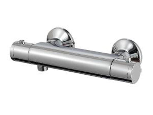 Rubinetterie Treemme 3M Contract Termo S + Showers IT 6456 CC DT ZZ Miscelatore Termostatico Esterno Doccia A Muro 2 Fori 2 Leve 1 Via Stile Moderno Materiale Ottone Finitura Cromata