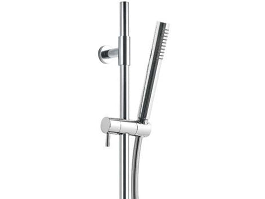 Rubinetterie Treemme SHOWERS & THERMOSTATICS Kit Asta Saliscendi Con Doccetta In Metallo e Flessibile In PVC Senza Presa Acqua a Muro Finitura Cromata