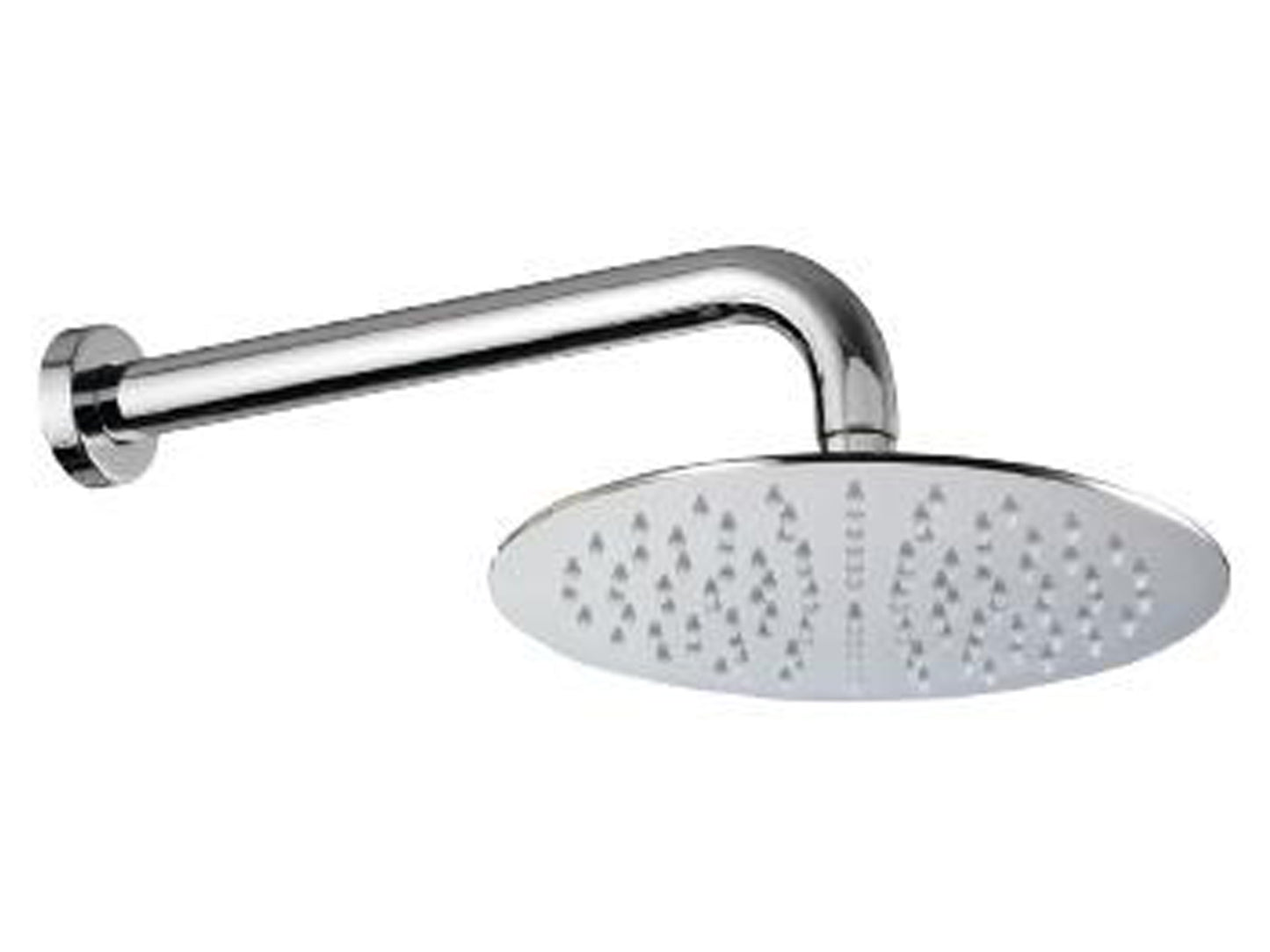 Rubinetterie Treemme Line Soffione Doccia A Parete Tondo In Metallo Diametro 250 mm Anticalcare Con Braccio Doccia 304 mm Materiale Ottone Finitura Cromata