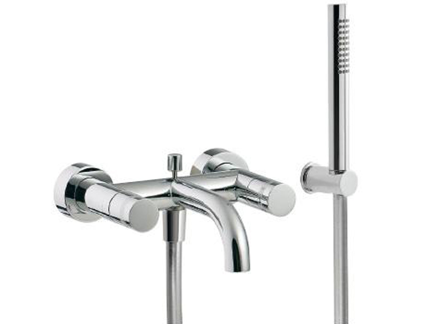 Rubinetterie Treemme X-CHANGE XR Gruppo Miscelatore Esterno Vasca Con Doccetta In Metallo Materiale Ottone Finitura Cromata