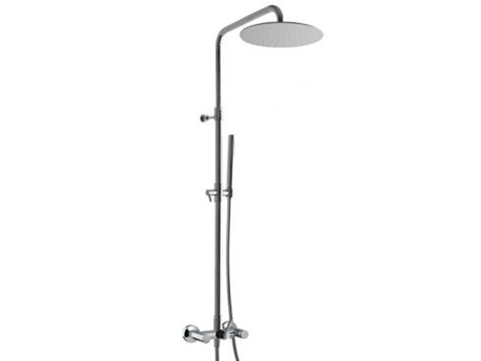 Rubinetterie Treemme X-CHANGE XR Gruppo Colonna Doccia Attrezzata Multifunzione Miscelatore Meccanico Materiale Ottone Finitura Cromata Con Doccetta E Soffione Anticalcare In Metallo