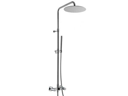 Rubinetterie Treemme X-CHANGE XR Gruppo Colonna Doccia Attrezzata Multifunzione Miscelatore Meccanico Materiale Ottone Finitura Cromata Con Doccetta E Soffione Anticalcare In Metallo