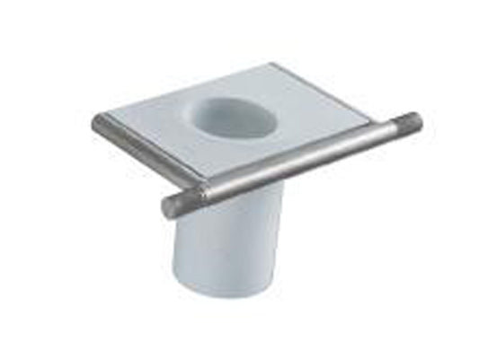 Rubinetterie Treemme 22MM Portabicchiere Bagno Incasso A Parete Materiale Acciaio Finitura Acciaio Spazzolato Opaco Inox Con Bicchiere e Mensola In Corian