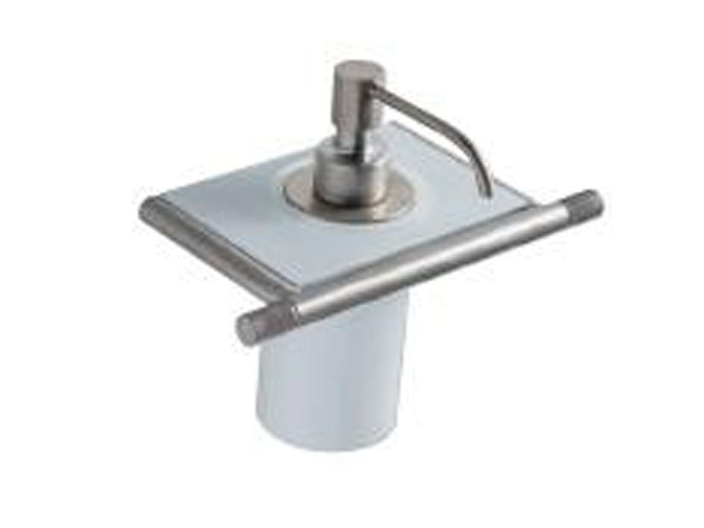Rubinetterie Treemme 22MM Portadosatore Bagno Incasso A Parete Materiale Acciaio Finitura Acciaio Spazzolato Con Dosatore E Mensola In Corian e Pompetta In Acciaio Inox