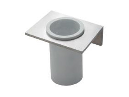 Rubinetterie Treemme 3M 5MM IT 9004 IS ZZ ZZ Portabicchiere Bagno Incasso A Parete Materiale Acciaio Finitura INOX Con Bicchiere In Corian