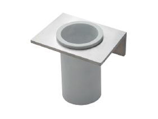 Rubinetterie Treemme 3M 5MM IT 9004 IS ZZ ZZ Portabicchiere Bagno Incasso A Parete Materiale Acciaio Finitura INOX Con Bicchiere In Corian