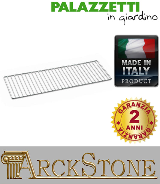 Palazzetti in Giardino Griglia Scaldavivande in filo di acciaio cromato da posizionare nella parte superiore del barbecue a legna al fine di mantenere calde le preparazioni Misura 68x15 76x15 cm