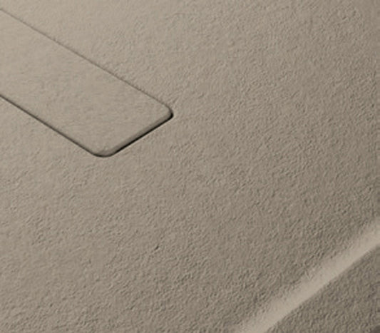 Piatto Doccia Novellini Custom Touch Dimensione 120x90 Altezza Spessore 12 cm Colore Terra Installazione Appoggio Pavimento Superficie Effetto Pietra Materiale Acrilico Compreso Piletta Scarico e Copri Piletta 
