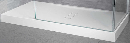 Piatto Doccia Novellini Custom Dimensione 160x70 Altezza Spessore 12 cm Colore Bianco Con Trattamento Antiscivolo Installazione Appoggio Pavimento Superficie Liscia Materiale Acrilico Compreso Piletta Scarico Copri Piletta e Piedini