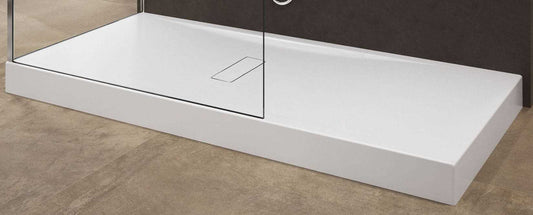 Piatto Doccia Novellini Custom Dimensione 160x70 Altezza Spessore 12 cm Colore Bianco Con Trattamento Antiscivolo Installazione Appoggio Pavimento Superficie Liscia Materiale Acrilico Compreso Piletta Scarico Copri Piletta e Piedini