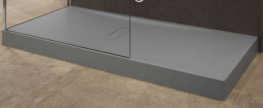 Piatto Doccia Novellini Custom Dimensione 120x70 Altezza Spessore 12 cm Colore Grigio Installazione Appoggio Pavimento Superficie Liscia Materiale Acrilico Compreso Piletta Scarico Copri Piletta e Piedini