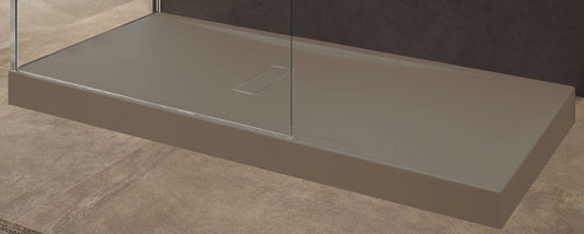 Piatto Doccia Novellini Custom Dimensione 180x80 Altezza Spessore 12 cm Colore Terra Installazione Appoggio Pavimento Superficie Liscia Materiale Acrilico Compreso Piedini Piletta Scarico e Copri Piletta