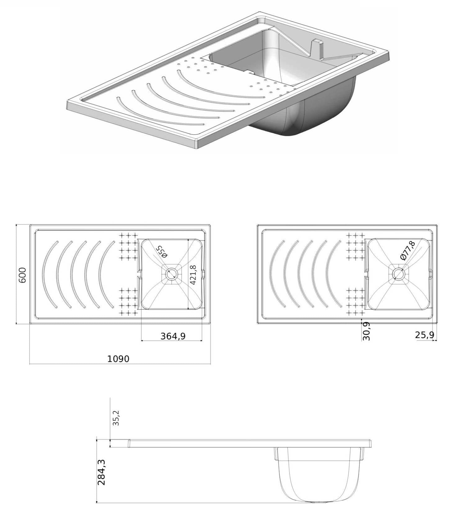 Negrari Esterni Roc 4008DX Lavatoio Coprilavatrice Montato Bianco 109x60 H89 cm Vasca Destra Copri Lavatrice Sinistra Mobile PVC Chiusura Serrandina Vasca Asse Polipropilene Scarico Sifone Piedini Regolabili Per Lavanderia Interno Esterno Ambienti Umidi