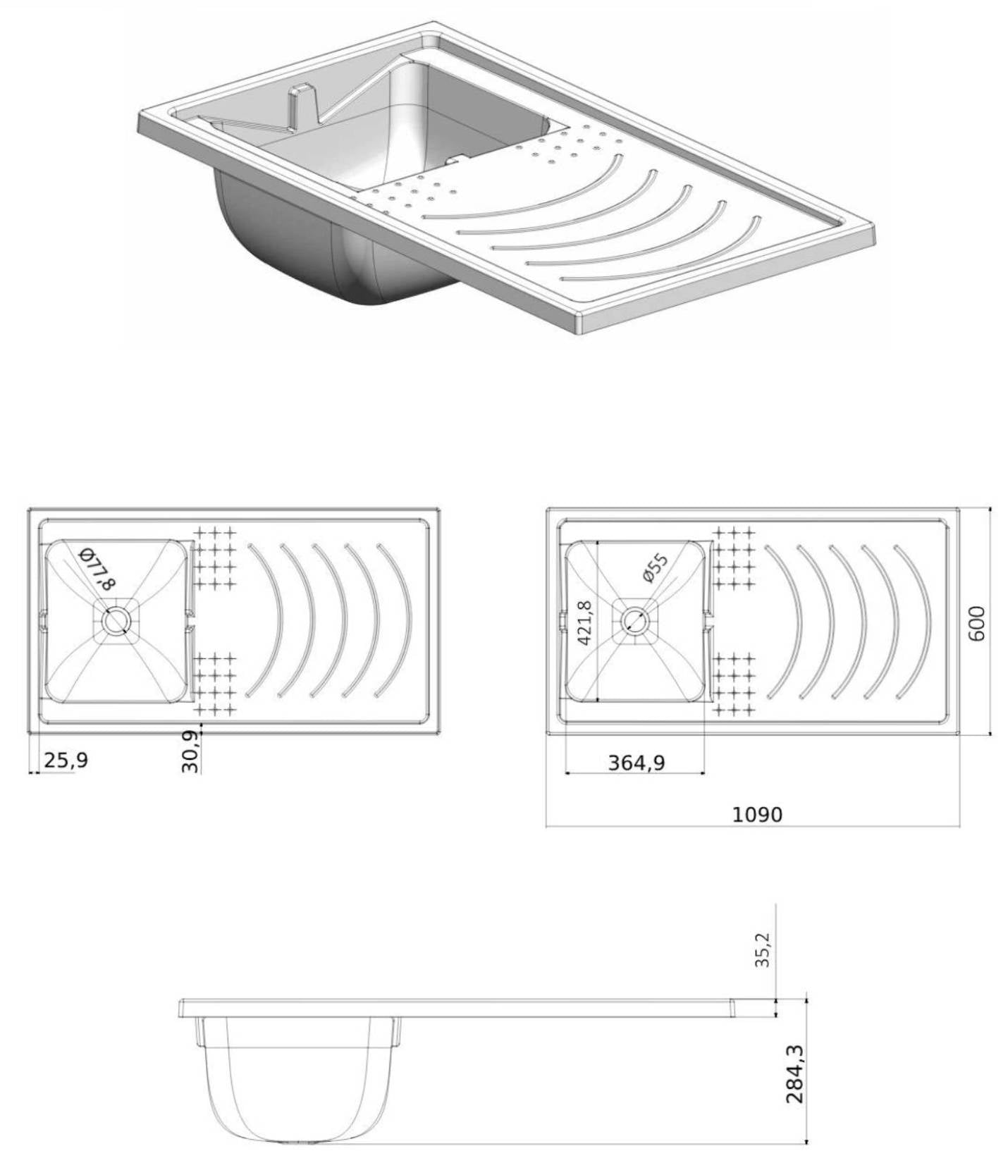 Negrari Esterni Roc 9008SX Lavatoio Coprilavatrice Montato Bianco 109x60 H89 cm Vasca Sinistra Copri Lavatrice Destra Mobile PVC Chiusura Serrandina Vasca Asse Polipropilene Scarico Sifone Piedini Regolabili Per Lavanderia Interno Esterno Ambienti Umidi