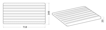 Negrari Esterni Roc 4010 Lavatoio Colore Bianco 80x50 H85 cm Mobile in PVC Chiusura a Serrandina Vasca Grande Polipropilene Asse Lavaggio Legno Fornito Montato Piedini Regolabili Per Lavanderia Interno ed Esterno Ambienti Umidi Completo di Scarico Sifone