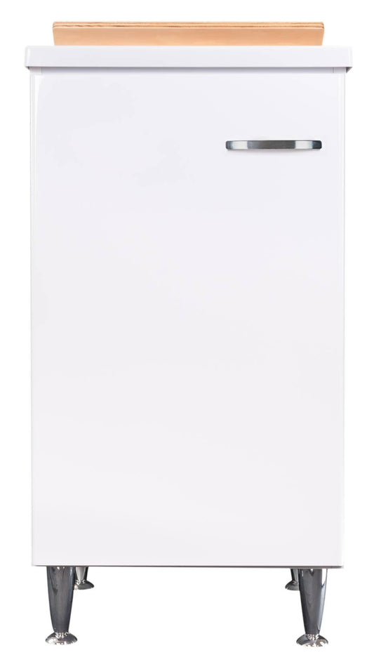 Negrari Comfort 3006DDX Lavatoio Bianco Lucido 45x50 H85 cm Mobile Interno Lavanderia Nobilitato Idrofugo Vasca Polipropilene Asse Lavaggio Legno Fornito Montato Cerniere Anta Chiusura Rallentata Battente Maniglia Destra Sifone Piletta Piedini Regolabili