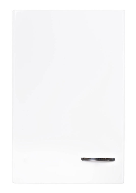 Negrari Comfort FH345DDX Pensile 1 Anta Colore Bianco Lucido 45x32 H70 cm Mobile Interno Lavanderia Armadio Sospeso Montato in Legno Nobilitato Idrofugo Apertura Sportello Battente Angoli Squadrati Chiusura Rallentata Maniglia Destra Ripiano Regolabile