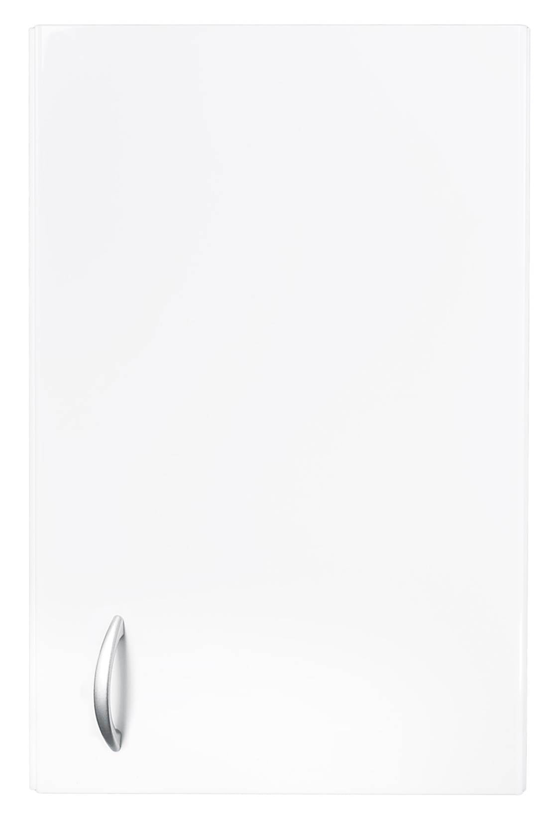 Negrari Eco FH645 Pensile 1 Anta Colore Bianco 45,5x32 H70 cm Per Lavanderia Interno Mobile Armadio Sospeso Piccolo Compatto Montato in Legno Nobilitato Idrofugo Apertura Sportello Battente Angoli Squadrati Maniglia Stondata Satinata Ripiano Regolabile