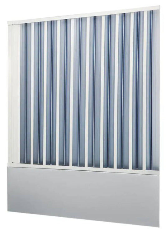 Negrari Styletech Hobby SV1B140 Box Doccia Sopra Vasca Riducibile 1 Lato Larghezza 140 Altezza 140 cm Installazione Porta a Nicchia Bianco Apertura Anta Scorrevole Ripiegabile a Soffietto Profili PVC Pannelli Infrangibili Antiingiallenti