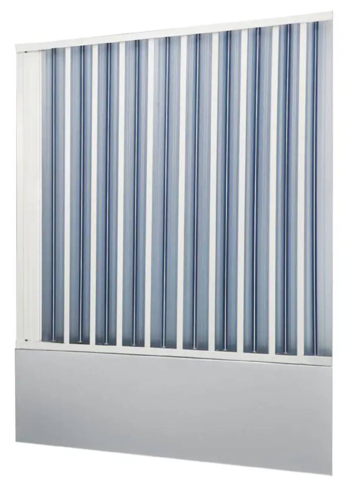 Negrari Styletech Hobby SV1B170 Box Doccia Sopra Vasca Riducibile 1 Lato Larghezza 170 Altezza 140 cm Installazione Porta a Nicchia Bianco Apertura Anta Scorrevole Ripiegabile a Soffietto Profili PVC Pannelli Infrangibili Antiingiallenti