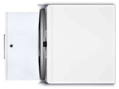 Negrari Komodo 5018D Mobile Alza Porta Lavatrice Asciugatrice Con Cassettone Contenitore Indipendente Scorrevole Ad Ampia Capienza in Legno Nobilitato Idrofugo W100 Bianco Per Interno Maniglia Ruotine Apertura Anta a Ribalta Fornito Montato 69x65 H59 cm