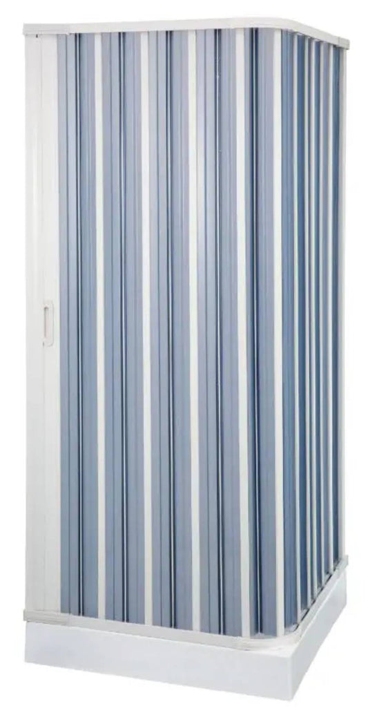 Negrari Styletech Professional S2S92 Box Doccia Estensibile e Riducibile 2 Lati 80-92 H184 cm Installazione Ad Angolo Forma Quadrato Colore Bianco Apertura Ante Scorrevoli a Soffietto Reversibile Profili PVC Pannelli Infrangibili Antiingiallenti