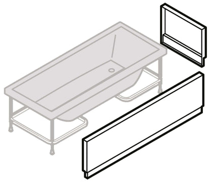 Novellini Calos 2.0 Vasca da Bagno Versione Hydro Plus Idro Whirlpool 6 Getti Disinfezione Airpool 12 Jets Misura 170x75 cm Installazione Reversibile Forma Rettangolare 2 Pannelli Materiale Acrilico Colore Bianco Lucido Colonna Rubinetto Cuscino Display