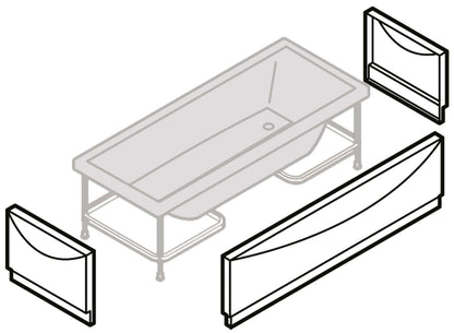 Novellini Calos 2.0 Vasca da Bagno Versione Hydro Idromassaggio Whirlpool 6 Getti Misura 170x80 Altezza 58 cm Installazione Reversibile Forma Rettangolare 1 Pannello Frontale 2 Laterali Materiale Acrilico Colore Bianco Lucido Colonna Poggiatesta Display