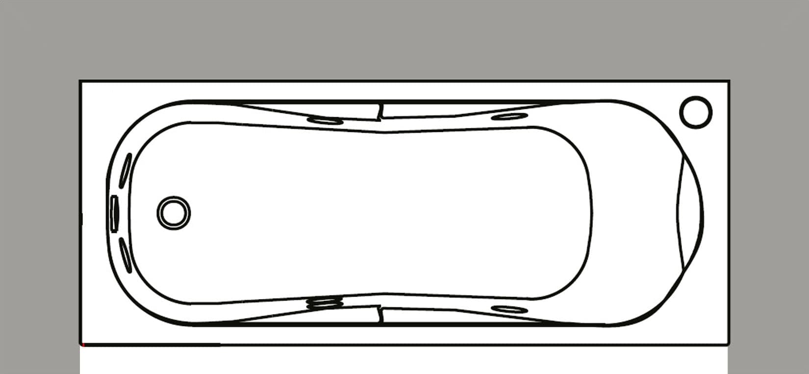 Novellini Calypso Vasca da Bagno Versione Hydro Con Disinfezione Misura 170x75 H55 cm Idro Whirlpool 6 Getti Installazione Destra Forma Esterna Rettangolare Interna ad Otto 1 Pannello Materiale Acrilico Colore Bianco Lucido Colonna Poggiatesta