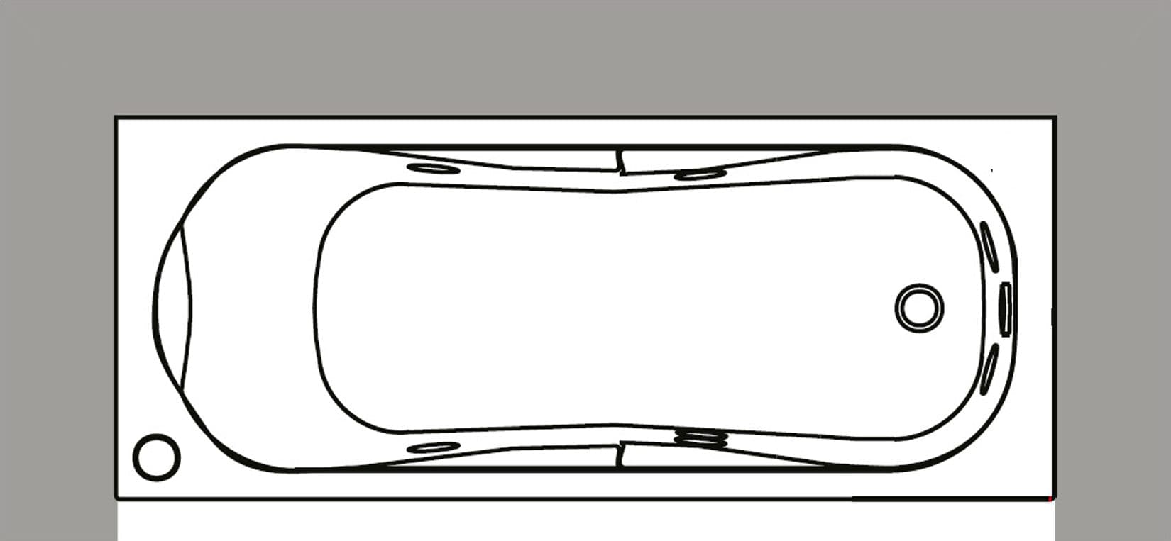 Novellini Calypso Vasca da Bagno Versione Hydro Con Disinfezione Misura 170x75 H55 cm Idro Whirlpool 6 Getti Installazione Sinistra Forma Esterna Rettangolare Interna ad Otto 1 Pannello Materiale Acrilico Colore Bianco Lucido Colonna Rubinetto Cuscino