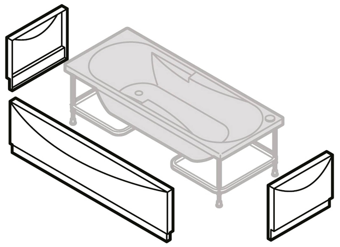 Novellini Calypso Vasca da Bagno Versione Hydro Con Disinfezione Misura 150x70 H55 cm Idro Whirlpool 6 Getti Installazione Destra Forma Esterna Rettangolare Interna ad Otto 3 Pannelli Materiale Acrilico Colore Bianco Lucido Colonna Rubinetto Cuscino