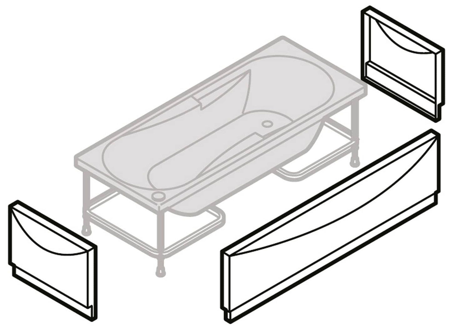 Novellini Calypso Vasca da Bagno Versione Hydro Con Disinfezione Misura 170x80 H55 cm Idro Whirlpool 6 Getti Installazione Sinistra Forma Esterna Rettangolare Interna ad Otto 3 Pannelli Materiale Acrilico Colore Bianco Lucido Colonna Rubinetto Cuscino
