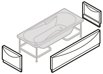 Novellini Calypso Vasca da Bagno Versione Hydro Con Disinfezione Misura 170x75 H55 cm Idro Whirlpool 6 Getti Installazione Sinistra Forma Esterna Rettangolare Interna ad Otto 3 Pannelli Materiale Acrilico Colore Bianco Lucido Colonna Poggiatesta
