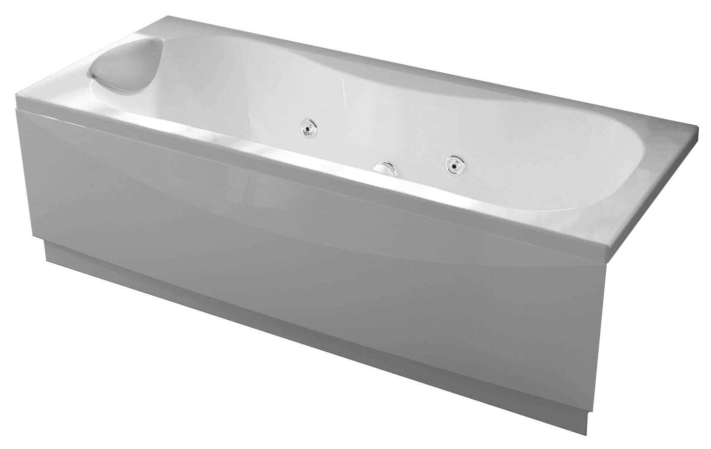 Novellini Calypso Vasca da Bagno Versione Hydro Con Disinfezione Misura 150x70 H55 cm Idro Whirlpool 6 Getti Installazione Sinistra Forma Esterna Rettangolare Interna ad Otto 1 Pannello Materiale Acrilico Colore Bianco Lucido Colonna Poggiatesta