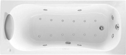 Novellini Calypso Vasca Bagno Versione Hydro Plus Misura 180x80 H55 cm Idromassaggio Whirlpool 6 Getti Disinfezione Airpool 12 Jets Installazione Sinistra Forma Esterna Rettangolare Interna ad Otto Senza Pannelli Colore Bianco Lucido Colonna Poggiatesta